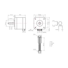 Motor De Passo Nema 17hs4401 4,2 Kgf Para Impressora 3d