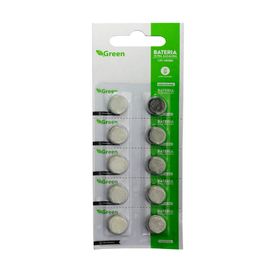 10x Bateria Moeda Lr1120 1.5v Alcalina - Green
