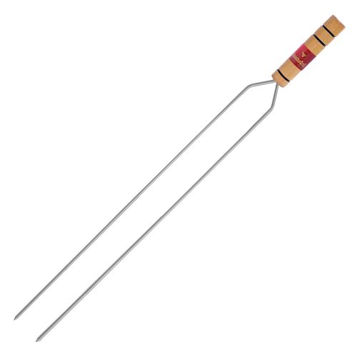 Espeto Churrasco Gaúcho Duplo 95cm Aço Cromado - Grilazer