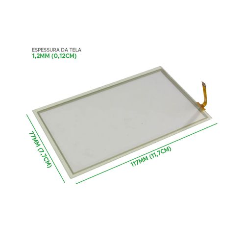 Tela Touch P/ Dvd Automotivo 5 Pol. Flat 6 Vias - Original