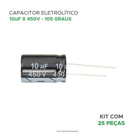 25x Capacitor Eletrolítico 10uf x 450v 105º