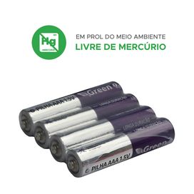 60x Pilha Palito AAA Manganês - Green
