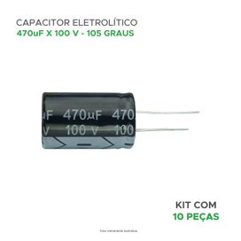 10x Capacitor Eletrolítico 470uf x 100v 105graus