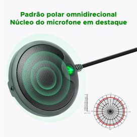 Microfone De Mesa Omnidirecional Maono Au-bm10 USB Com Mudo
