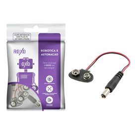 5x Clip de Bateria 9v Saída P4 Para Robótica - RoXo
