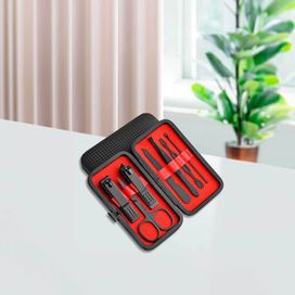 Kit Estojo Cortador De Unha Premium 7 Peças - Edição Black