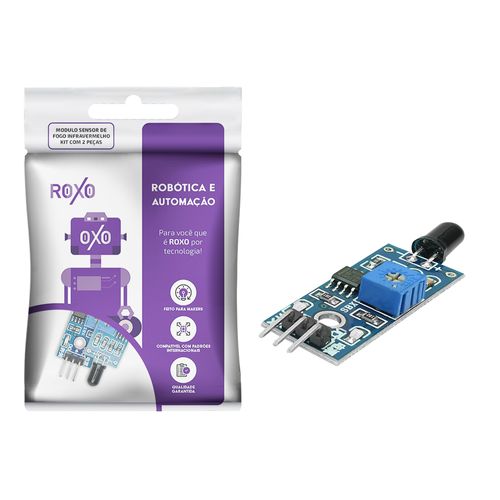2x Sensor Detector de Fogo Chama Infravermelho - RoXo