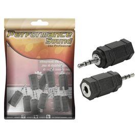 10x Adaptador J2/P2 Fêmea para P1 Macho Estéreo - PIX