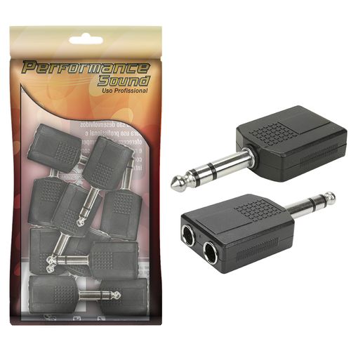 10x Duplicador Adaptador P10 Macho Para 2 P10 Fêmea Jack Stereo - PIX