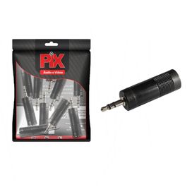 10x Adaptador Áudio P2 Estéreo Para P10 Estéreo J10 - PIX