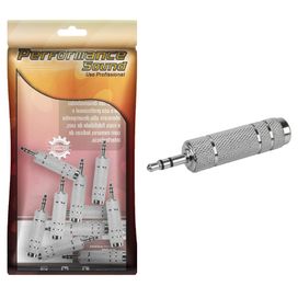 10x Adaptador Áudio P2 Stereo Para P10 Stereo J10 Níquel Metal - PIX