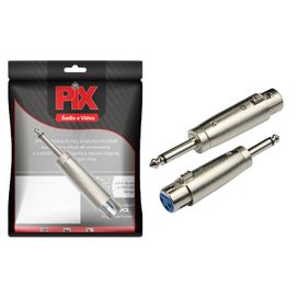 Adaptador Plug Xlr Cannon Fêmea Para P10 Macho Mono - PIX