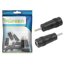 10x Adaptador P4 2.1 x 5.5mm Fêmea Para 0.7 x 2.5mm Macho - Green