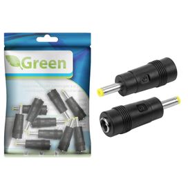 10x Adaptador P4 2.1 x 5.5mm Fêmea Para 1.7 x 4mm Macho - Green