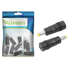 10x Adaptador P4 2.1 x 5.5mm Fêmea Para 1.7 x 4.8 Mm Macho - Green