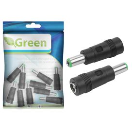 10x Adaptador P4 2.1 x 5.5mm Fêmea Para 3.6 x 5.5mm Macho - Green