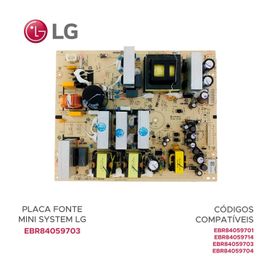 Placa Fonte Mini System Lg Cj98 Ebr84059703