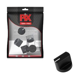 5x Knob P/ Pedal Guitarra Baixo C/ Parafuso - Akn-19 Preto