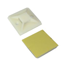 100x Fixador Autoadesivo Natural 30x30mm