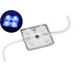 Módulo 4 Leds Alto Brilho 12v Ip65 3528 35x35x4 - Green