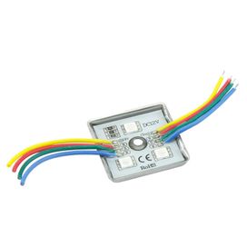 Módulo com 3 Leds Alto Brilho 12v Ip65 5050 35x35x4 Rgb - Green