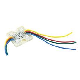 Módulo com 4 Leds Alto Brilho 12v Ip65 5050 35x35x4 Rgb - Green