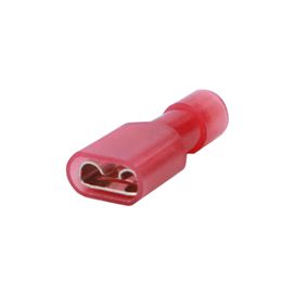 100x Terminal Fêmea 6,3mm Totalmente Isolado Fio 0,5 a 1,5mm