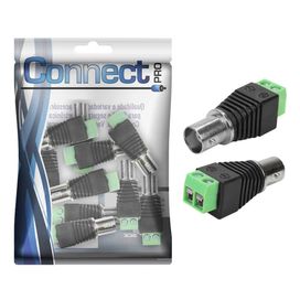 10x Conector Bnc Fêmea Com Borne Para Cftv - 50 Ohms