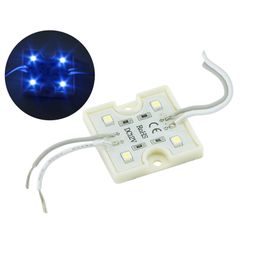 Módulo 4 Leds Alto Brilho 12v Ip65 3528 36x36x5 - Green