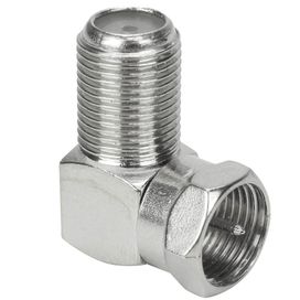 10x Conector Coaxial F Rg6 para Fêmea Coaxial 90 Graus - PIX