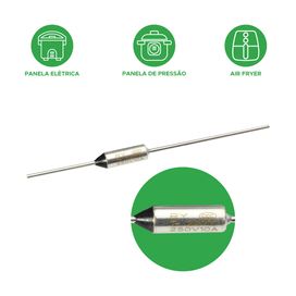 20x Fusível Térmico 227graus 10a 250v Para Fritadeira - Green