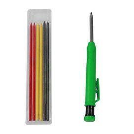 Conjunto Lápis De Carpinteiro Sólido Marcador C/ 6 Recargas