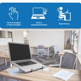 Suporte Para Notebook Universal Ergonômico Metálico - PIX
