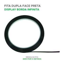 Fita Dupla Face Preta P/ Fixar Tela Display Lcd Tv 3mmx5m
