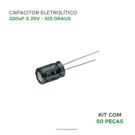 50x Capacitor Eletrolítico 220uf x 25v 105º
