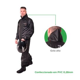 Capa De Chuva Motoqueiro Moto 100% Impermeável PVC Masculino