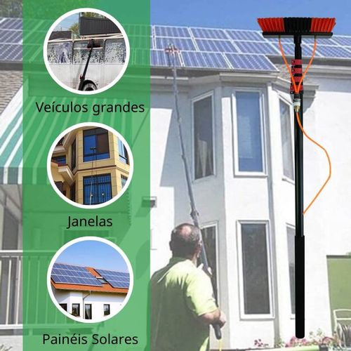Vassoura Para Limpeza De Painel Solar E Janelas - Cabo 6m