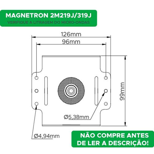 Magnetron Para Micro-ondas 2m219j 2m319j - Chipsce