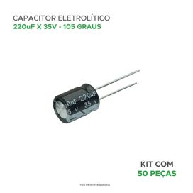 50x Capacitor Eletrolítico 220uf x 35v 105graus