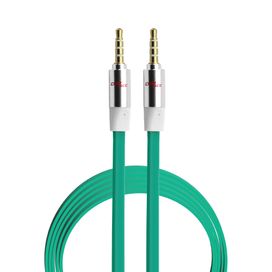 Cabo Auxiliar P2 X P2 Estéreo Flat Profissional 10m Verde