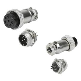 5x Conjunto Plug Conector Mike Kit Macho e Fêmea 7 Pinos - PIX