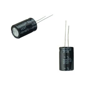25x Capacitor Eletrolítico 100uf x 100v 105º Kit c/25 Peças
