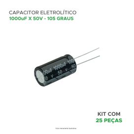 25x Capacitor Eletrolítico 1000uf x 50v 105º Kit c/25 Peças