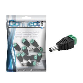 10x Conector Plug P4 Macho - Borne P/ Cftv Câmera e Fonte