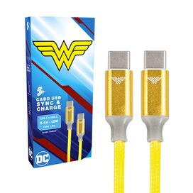 Cabo Carregador Turbo 1,5m Usb-C Mulher Maravilha - 5+