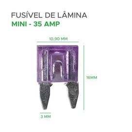25x Fusível Automotivo Lâmina Mini 35 Amp Roxo - Green