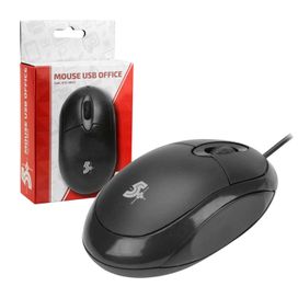 Mouse Ótico Usb Office Preto 1000dpi Ergonômico - 5+