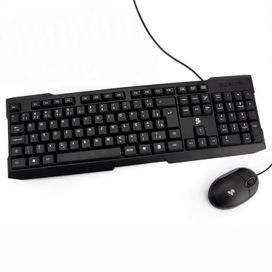Kit de Teclado e Mouse Ergonômico Plug and Play KC-500 - 5+