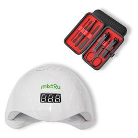 Kit Cabine Secador De Unha + Conjunto Cortador De Unha 7 Pçs
