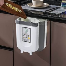 Lixeira Cozinha Dobrável Retrátil Para Pendurar 9L